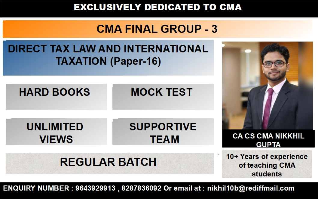 DIRECT TAX LAW AND INTERNATIONAL TAXATION